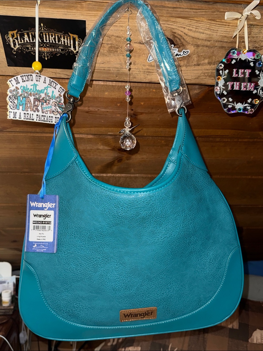 Wrangler Teal Shoulder Hobo Bag NEW 2 strap options - crossbody or shoulder